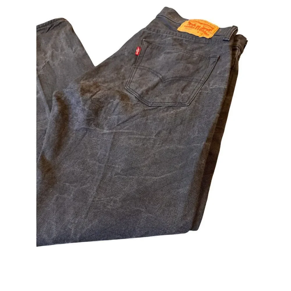 Levi Men's Grey 501 Straight Leg Jeans Size 34/32